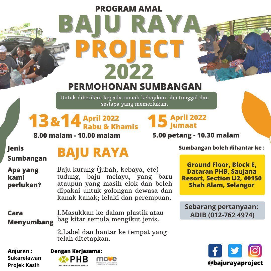 Baju Raya Project NGO dan Tabung Bantuan Ramadan