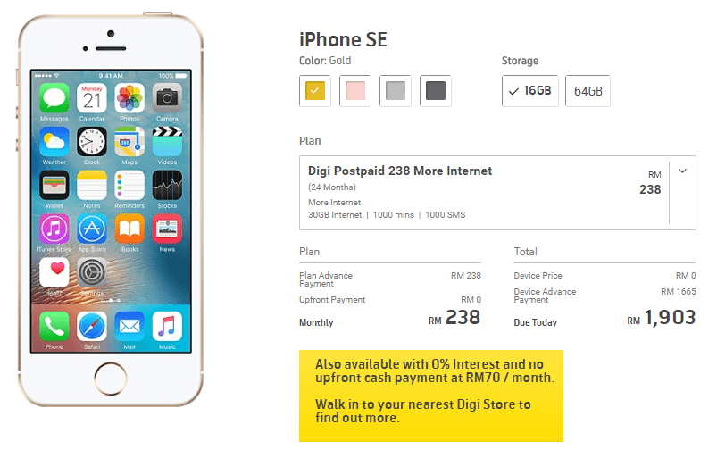 Digi iPhone SE packages